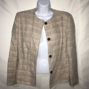 Nicola Women's Sz 6 Italian Plaid Stripe Blazer ❤️